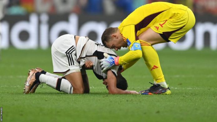 It is the second consecutive World Cup where Germany have exited at the group stage after they finished bottom of their group in Russia in 2018