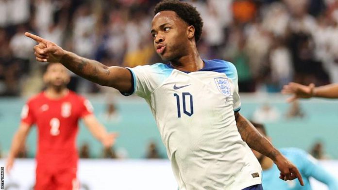 Raheem Sterling scored in England's opening game of the World Cup - a 6-2 victory over Iran