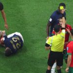 Referee Cesar Ramos booked Sofiane Boufal following a challenge by Theo Hernandez, which Morocco thought should have been a penalty