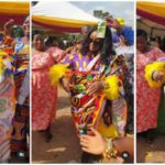 Jackie Appiah dancing Adowa. Photo Source: @nkonkonsa