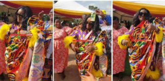 Jackie Appiah dancing Adowa. Photo Source: @nkonkonsa