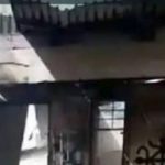 Debris of the burnt dormitory