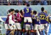 AL-RAYYAN - Japan celebrates Ritsu Doan of Japan's 1-1 during the FIFA World Cup Qatar 2022 group E match between Japan and Spain at Khalifa International stadium on December 1, 2022 in Ar-Rayyan, Qatar. AP | Dutch Height | MAURICE OF STONE (Photo by ANP Image credit: Getty Images