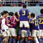 AL-RAYYAN - Japan celebrates Ritsu Doan of Japan's 1-1 during the FIFA World Cup Qatar 2022 group E match between Japan and Spain at Khalifa International stadium on December 1, 2022 in Ar-Rayyan, Qatar. AP | Dutch Height | MAURICE OF STONE (Photo by ANP Image credit: Getty Images