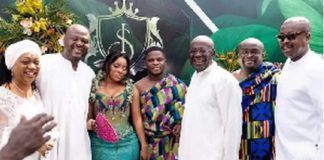 COP Kofi Boakye and other dignitaries in a photo with the couple