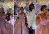 Ghanaian bride Samira looks gorgeous in a pink gown. Source: @menscookgh