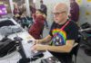 Grant Wahl at work in Qatar last month