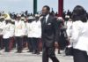 Teodoro Obiang Nguema Mbasogo took the presidential oath before inspecting a military parade