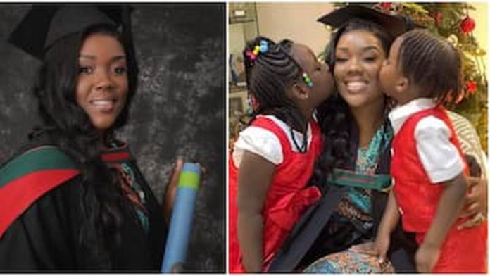 Stonebwoy's wife has bagged a Master's degree from GIMPA Photo source: @drlouisa_s