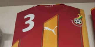 Asamoah Gyan's 2010 World Cup jersey