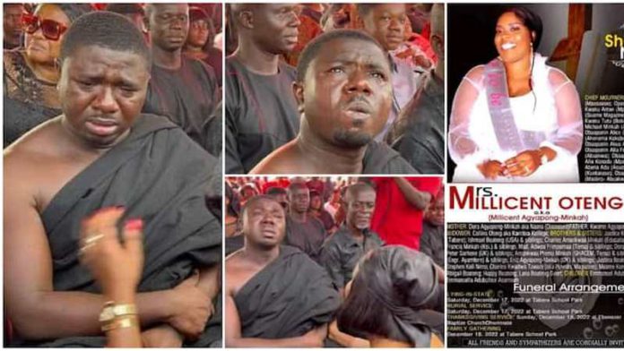 Okomfo Kolegae has buried his late wife, Millicent Oteng, and their unborn child Photo source: Okomfo Kolegae Okomfo Kolegae has buried his late wife, Millicent Oteng, and their unborn child Photo source: Okomfo Kolegae
