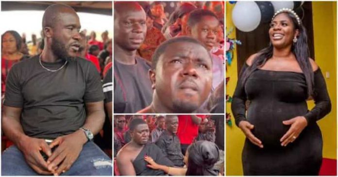 Heartbreaking visuals emerge as actor Okomfo Kolegae buries late wife. Credit: NestaTV/nkonkonsa