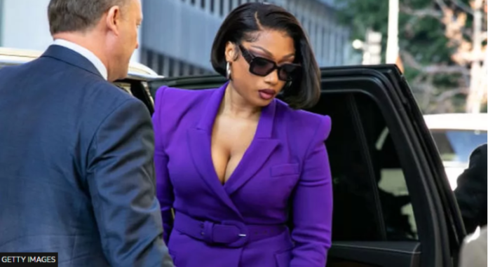 The rapper seen arriving at the courthouse on Tuesday