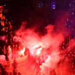 The boy was run over as France fans celebrated in the centre of Montpellier (file picture)