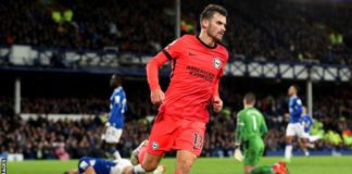 Pascal Gross capitalised on a woeful error by Idrissa Gueye for Brighton's fourth at Goodison Park