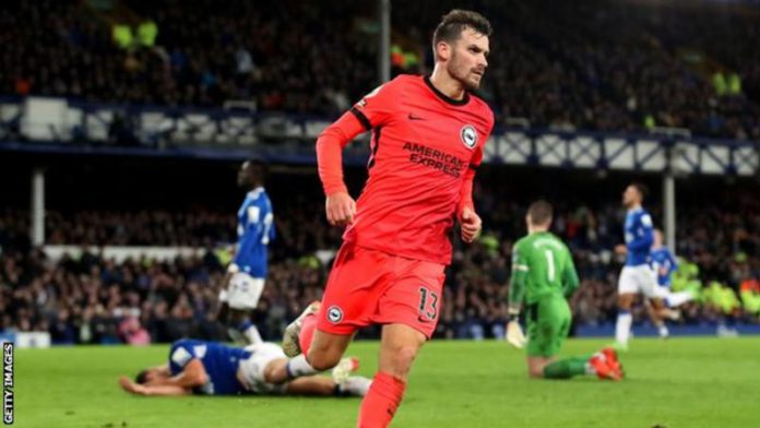 Pascal Gross capitalised on a woeful error by Idrissa Gueye for Brighton's fourth at Goodison Park