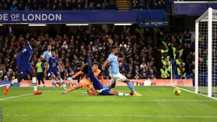 Riyad Mahrez's goal was his second in the Premier League this season