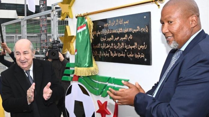 Zwelivelile Mandela attended the official opening of the new Nelson Mandela Stadium, alongside Algerian president Abdelmadjid Tebboune, just hours before his speech at the CHAN opening ceremony