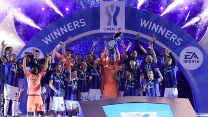 Inter Milan defended the trophy they won last year when they beat Juventus