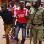 One fan was carrying a symbolic trophy which they had bought at a store JACOBS ODONGO SEAMAN