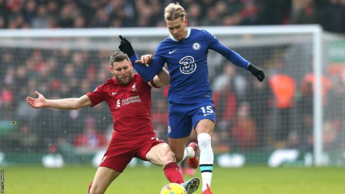 Mykhailo Mudryk made his Chelsea debut as a substitute against Liverpool on Saturday