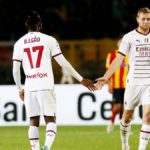 Rafael Leão of AC Milan reacts after scoring a goal during the Serie A match between US Lecce and AC MIlan at Stadio Via del Mare on January 14, 2023 in Lecce, Italy. (Photo by Donato Fasano/Getty Images) Image credit: Getty Images