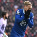 Mykhailo Mudryk of Chelsea reacts after a missed chance during the Premier League match between Liverpool FC and Chelsea FC at Anfield on January 21, 2023 in Liverpool, England. Image credit: Getty Images