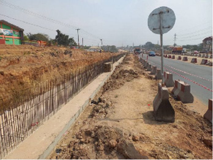 Pokuase to Ofankor Accra -Kumasi road still under construction