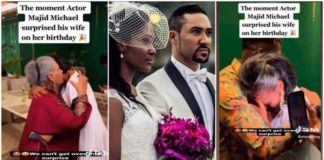 Virna Michel in tears as Majid Michel surprises her on her birthday. Photo Source: @mamakiing