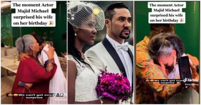 Virna Michel in tears as Majid Michel surprises her on her birthday. Photo Source: @mamakiing