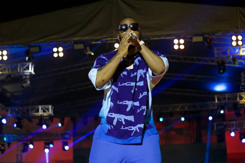 South Africa's Cassper Nyovest on stage at the Black Star Line Festival 