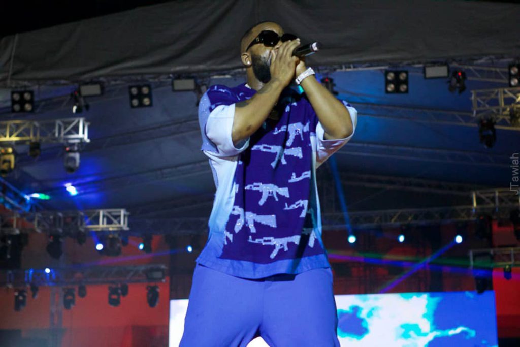 South Africa's Cassper Nyovest on stage at the Black Star Line Festival 