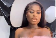 Yaa Jackson shows off her boobs during performance on stage (Video)