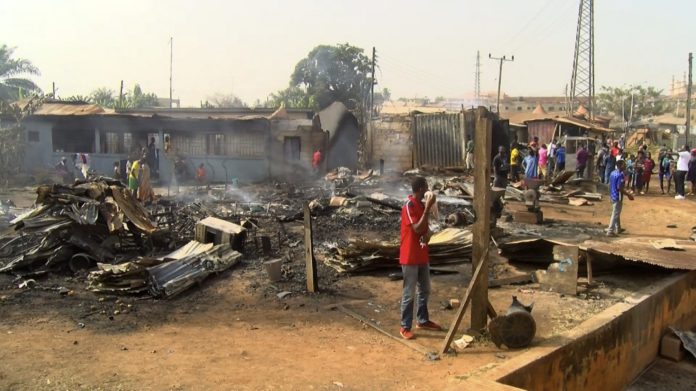 Fire destroys homes at Sofoline in Kumasi