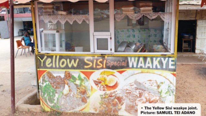 The Yellow Sisi waakye joint. Picture: SAMUEL TEI ADANO