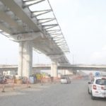 • The second flyover currently under construction at the Obetsebi Lamptey Interchange source: Daily Graphic