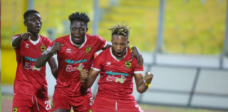 Asante Kotoko players celebrate