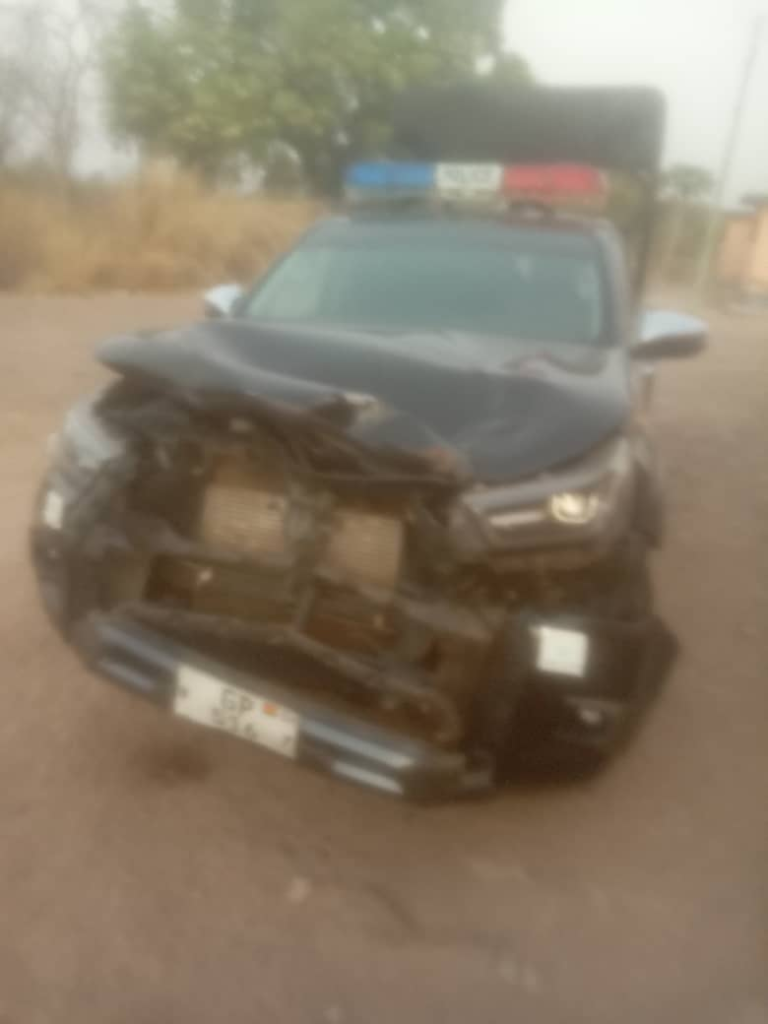 Police vehicle crashes man on Damongo-Busunu highway