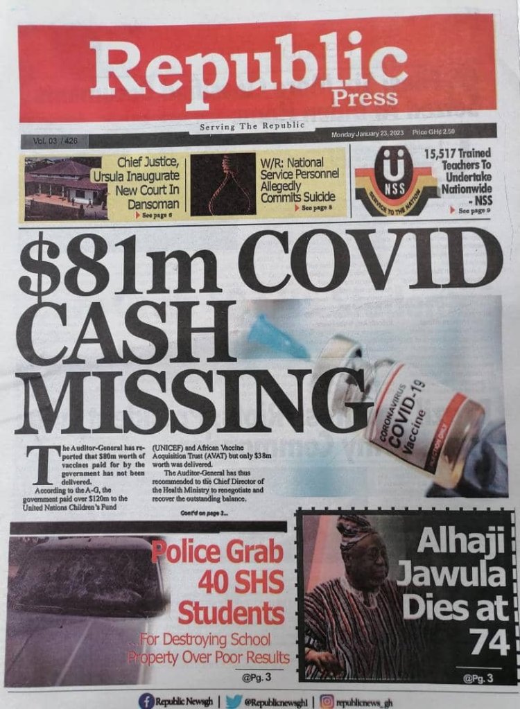 newspaper-headlines-monday-january-23-2023-adomonline
