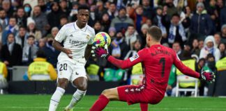 Vinicius Junior denied by Real Sociedad keeper Alex Remiro © Getty Images