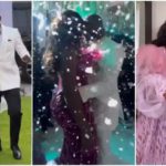 Hawa Koomson's daughter and husband show off their dance moves at their wedding reception. Photo credit: live_weddings_with_kwaku.
