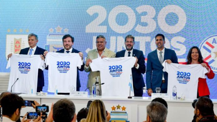 The Argentine Football Association hosted a ceremony on Tuesday to formally announce the South American World Cup bid