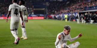 Federico Valverde scored his seventh La Liga goal of the season as Real beat Osasuna