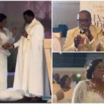 Bishop Titi-Ofei and his wife celebrate their pearl anniversary. source: @daveblog