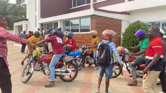okada riders storm mahaam's office