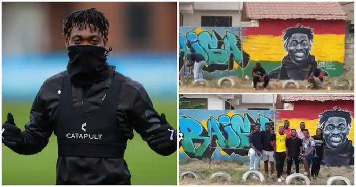 Mural in honour of Christian Atsu. Photo Source: @nkonkonsa Mural in honour of Christian Atsu. Photo Source: @nkonkonsa