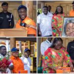 Obour, Ras Nene, and others delivered Otumfuo's Val's day gift to his wife, Lady Julia Photo source: Manhyia Palace