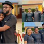 Kalybos, Roselyn Ngissah, and others mourn with Ahuofe Patri at late mom's 1-week celebration. Photo Source: @kalybos1