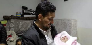 Baby pulled from the rubble