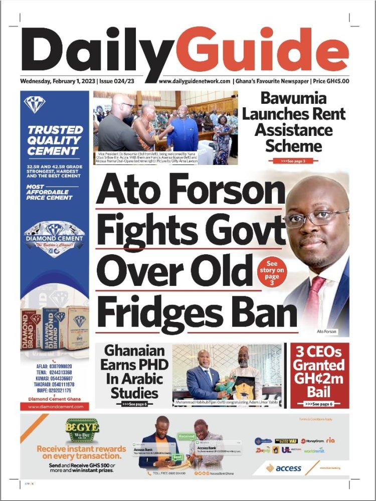 Newspaper Headlines: Wednesday, February 1, 2023